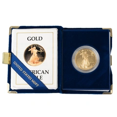 1990 Proof American Eagle Gold Coin 1oz MCMXC Boxed