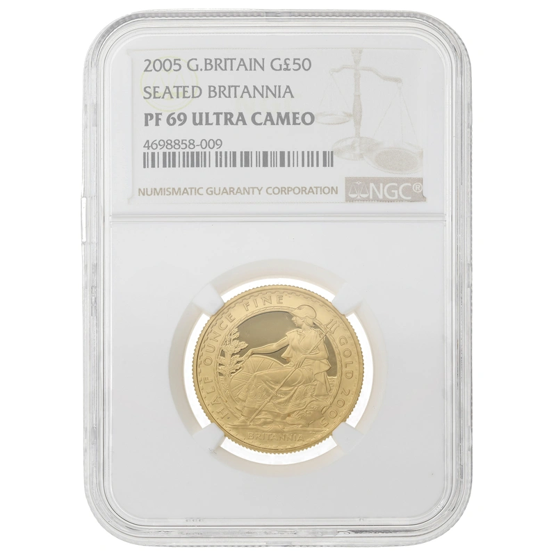2005 Proof 1/2oz Gold Britannia Coin NGC PF69