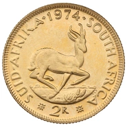 1974 R2 Gold Coin 2 Rand South Africa
