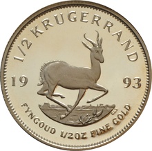 1993 Proof Half Ounce Krugerrand Gold Coin