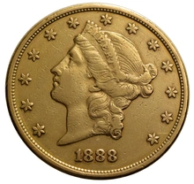1888 $20 Gold Coin Double Eagle Liberty Head San Francisco
