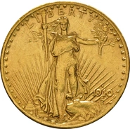1910 $20 Gold Coin Double Eagle St Gaudens Head San Francisco