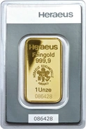 1oz Gold Bar Heraeus