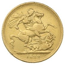 1822 Gold Sovereign George IV Laureate Head