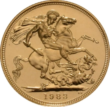 1983 Proof Gold Sovereign Boxed
