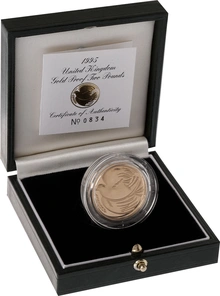 1995 Proof £2 Gold Coin Peace Dove WWII Boxed