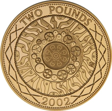 2002 Proof £2 Coin Gold Double Sovereign Technologies
