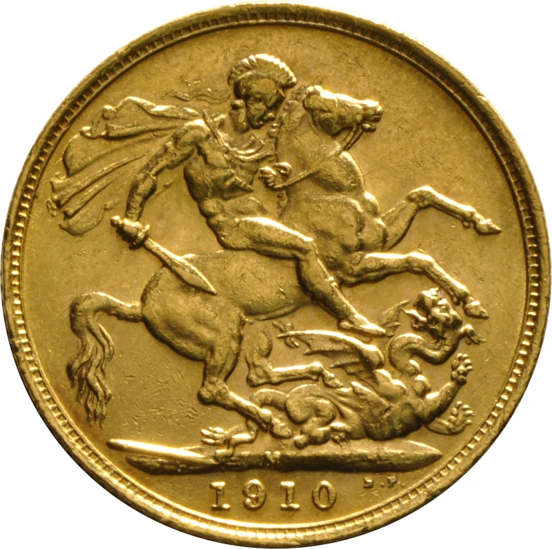 1910 Gold Sovereign Coin Edward VII Melbourne