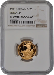 1988 Proof 1/4oz Gold Britannia Coin NGC PF70