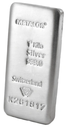 1kg Silver Bar Metalor