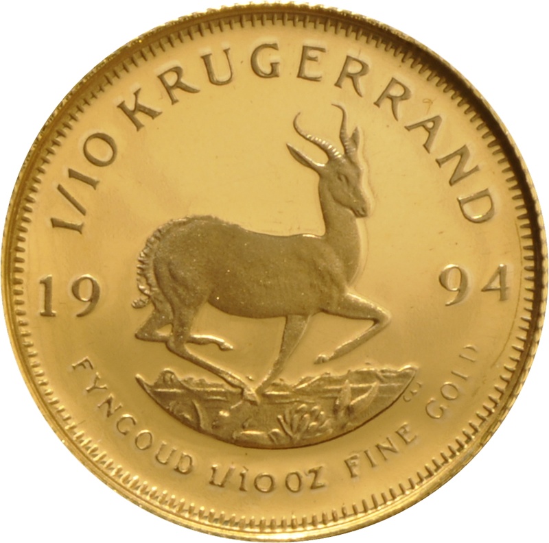 1994 Proof Tenth Ounce Krugerrand - coin only