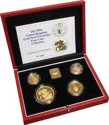 1994 Proof Gold Sovereign 4 Coin Set Boxed