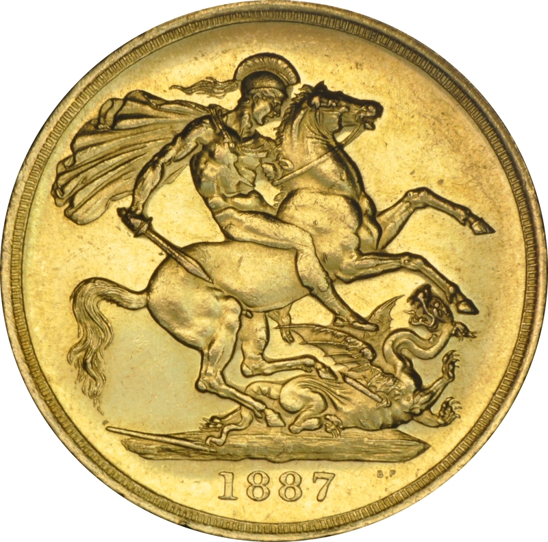 1887 £2 Coin Gold Double Sovereign Victoria Jubilee Head NGC MS61