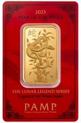 1oz Gold Bar 2025 Year of the Snake PAMP