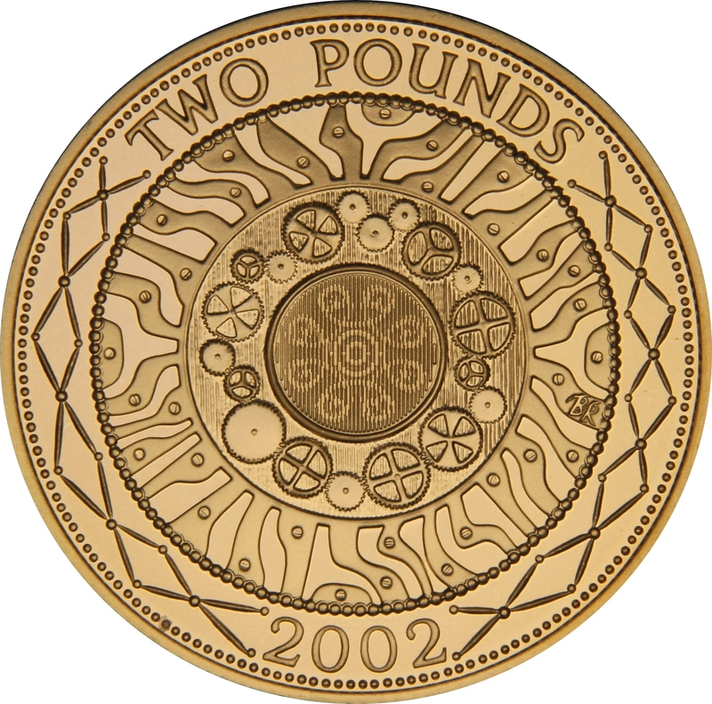 2002 Proof £2 Coin Gold Double Sovereign Technologies