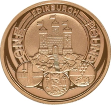 2011 Proof Gold £1 Pound Coin Edinburgh