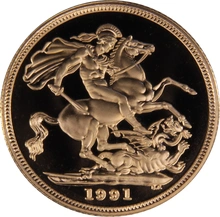 1991 Proof Gold Sovereign 3 Coin Set Boxed