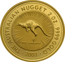 2003 2oz Australian Kangaroo Gold Nugget Coin