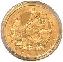 2005 Twin Gold £5 Proof Crown set Nelson and Trafalgar 200th Anniversary Boxed