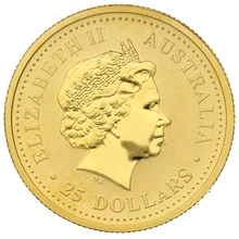 2006 1/4oz Australian Kangaroo Gold Nugget Coin