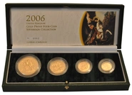 2006 Proof Gold Sovereign 4 Coin Set Boxed