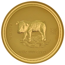 2007 Year of the Pig Gold Coin 10oz Perth Mint Australian Lunar Series