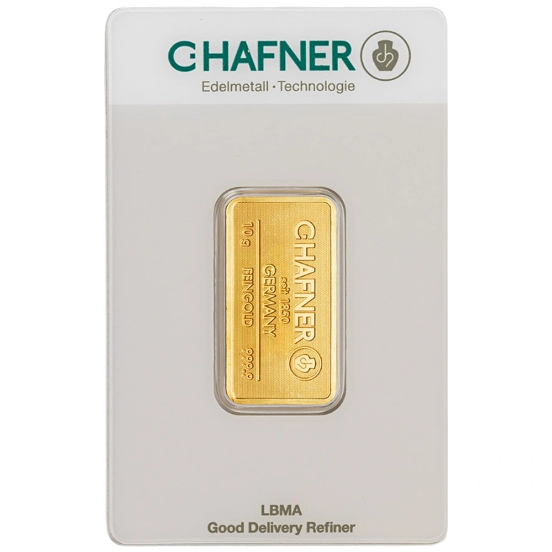 10g Gold Bar C. Hafner Minted