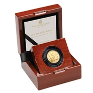 2023 Proof Royal Mint 1/4oz Year of the Rabbit Gold Coin Boxed