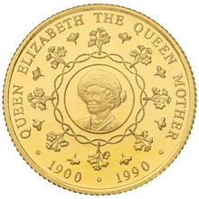 1990 Falkland Islands Elizabeth The Queen Mother 90th Birthday Gold Proof Set Boxed