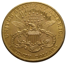 1907 $20 Gold Coin Double Eagle Liberty Head Philadelphia