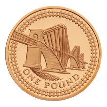 £1 One Pound Proof Gold Coin - Bridges -2004 Forth Railway coin only