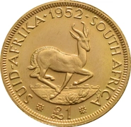 1952 £1 Gold Coin South Africa George VI