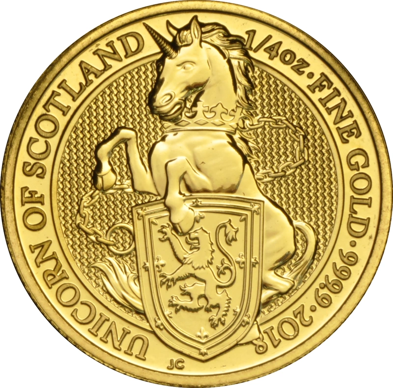 2018 1/4oz Unicorn of Scotland Gold Coin Queen's Beasts