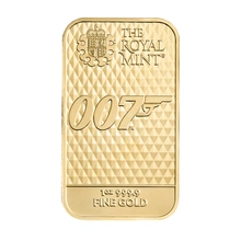 1oz Gold Bar James Bond 007 Diamonds Are Forever