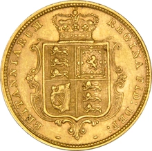 1883 Gold Half Sovereign Queen Victoria Young Head Shield Back NGC MS62+