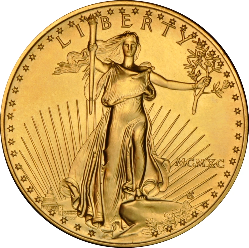 1990 American Eagle Gold Coin 1oz MCMXC