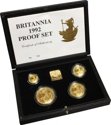 1992 Proof Gold Britannia 4 Coin Set Boxed