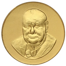1965 Winston Churchill 1.5 inch Gold Medal Boxed