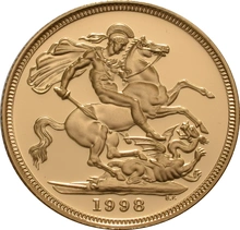 1998 Proof Gold Sovereign Boxed