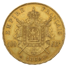 French 100 Francs Gold Coin Laureate Head