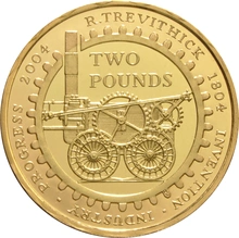 2004 Proof £2 Gold Coin Steam Locomotive Boxed