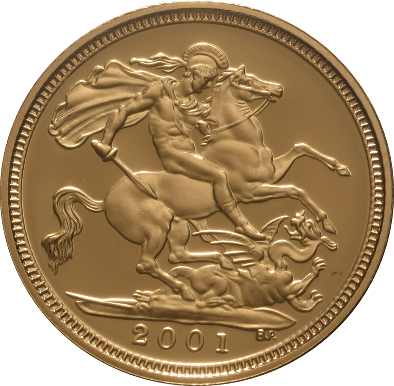 2001 Proof Gold Half Sovereign Elizabeth II Fourth Head