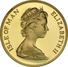 1973 Gold Sovereign Coin Elizabeth II Decimal Portrait Isle of Man Proof