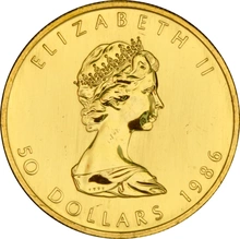 1986 Canadian Maple Leaf Gold Coin 1oz