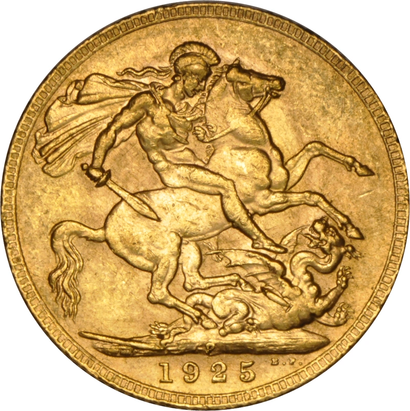 1925 Gold Sovereign Coin George V Perth NGC MS62