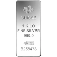 1kg Silver Bar PAMP Minted