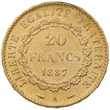 1887 20 French Francs - Guardian Angel - A