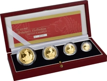 2002 Proof Gold Britannia 4 Coin Set Boxed