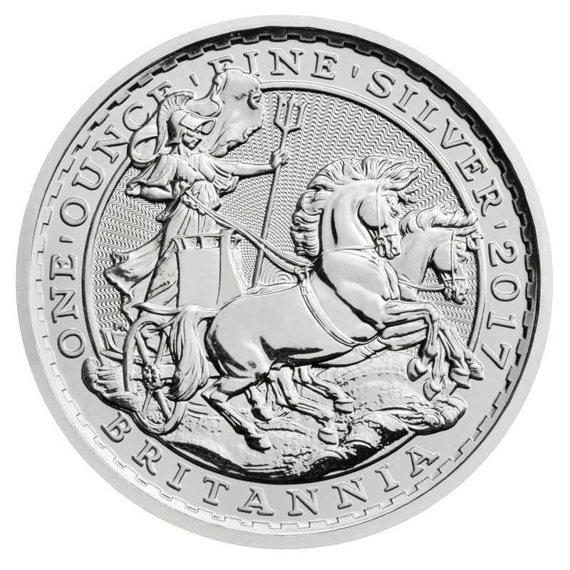 1997-2017 1oz Silver Britannia Coin 20th Anniversary Chariot Design