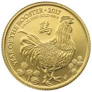2017 Year of the Rooster Gold Coin 1/4oz Royal Mint Lunar Series